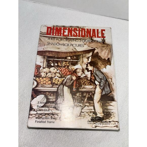 Vtg DIMENSIONALE 3D Shadow Box The Card Game Kit Anton Pleck 1971 Unused NOS - Picture 1 of 9